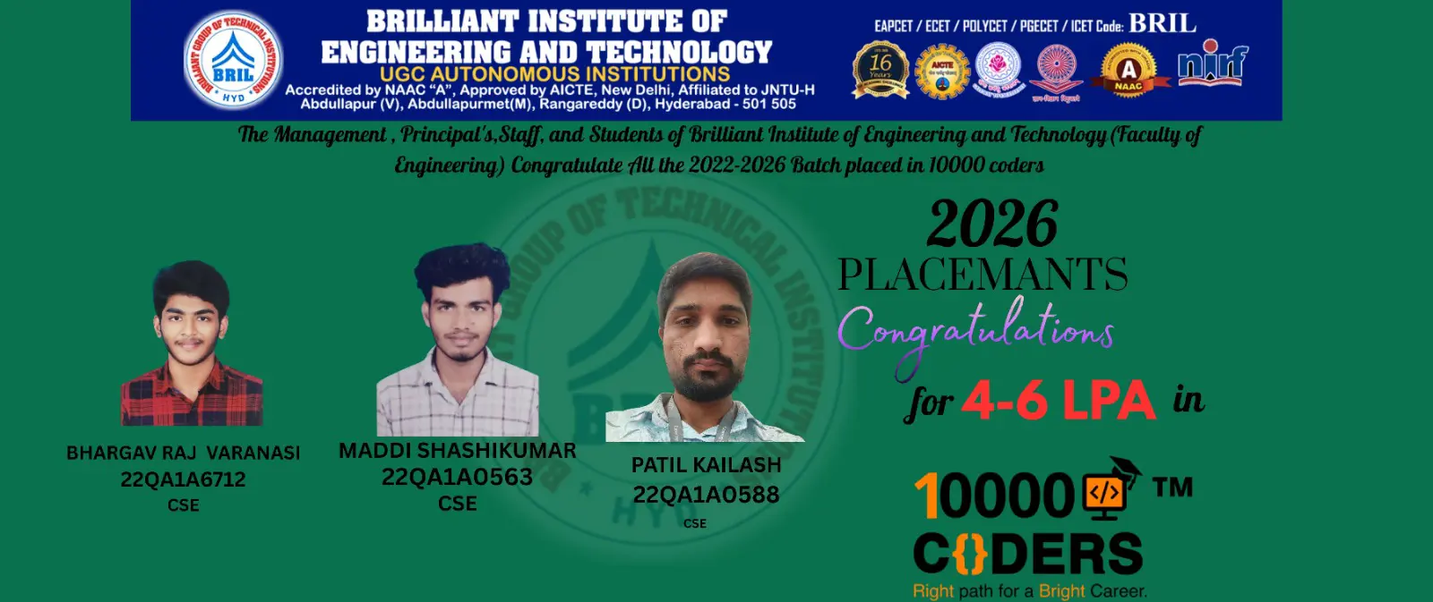 BRIL Placement 2025-26 – Student Success